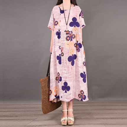 おしゃれ人気 ワンピース レディース 夏服 クローバー 柄 おでかけ 大人カジュアル デート 旅行 リゾート 上品 綺麗め 30代 40代 ピンク グレー アイボ セール30 Off Ggjapan Jp