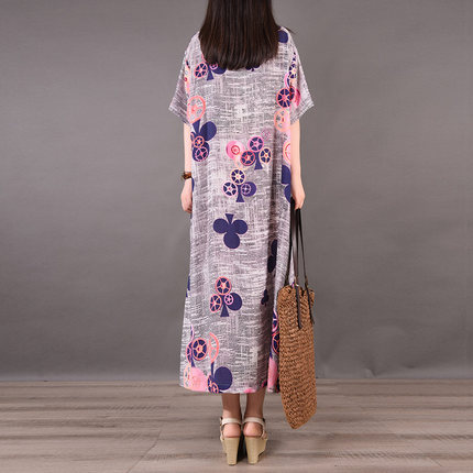 おしゃれ人気 ワンピース レディース 夏服 クローバー 柄 おでかけ 大人カジュアル デート 旅行 リゾート 上品 綺麗め 30代 40代 ピンク グレー アイボ セール30 Off Ggjapan Jp