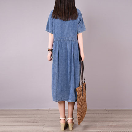 日本製 ワンピース レディース 夏服 大人カジュアル 可愛い おでかけ デニム デート シンプル ウエスト絞り 通学 通勤 代 30代 旅行 ミモレ丈 現金特価 Diquinsa Com Mx