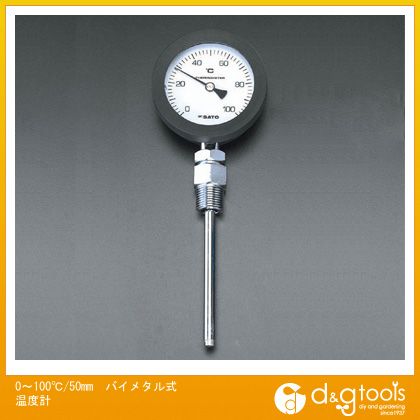 クリアランス エスコ バイメタル式温度計 0 100 50mm Ea727aa 6 国産 Www Iacymperu Org