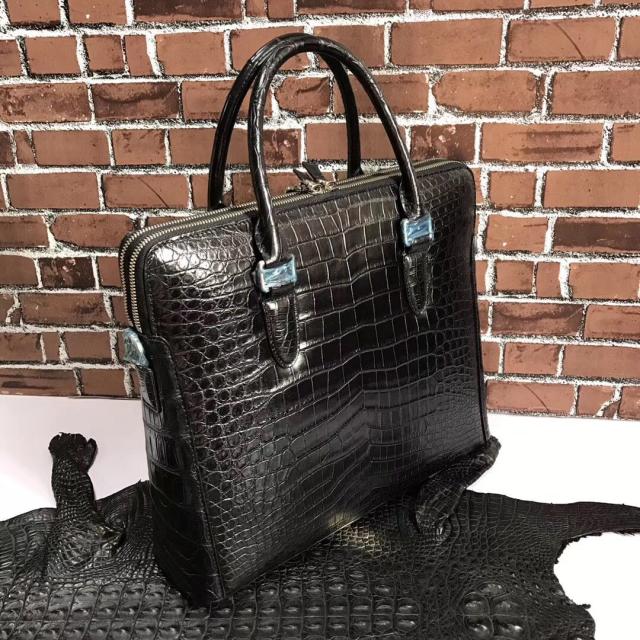 最高級ワニ革保証 ワニ革クロコダイルレザー ビジネスバッグ 通勤バッグ本革鞄メンズバッグブリーフバッグ黒の通販はau Pay マーケット New Trendshop 商品ロットナンバー
