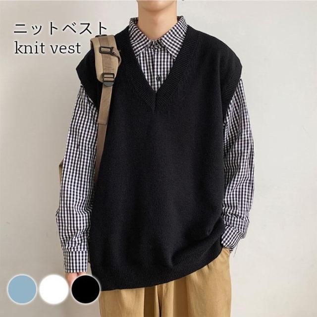 人気定番 ニットベスト メンズ 秋冬 リブ おしゃれ Vネック レイヤード ゆったり 厚手 カジュアル 無地 暖かい 防寒 保温 シンプル 重ね着 秋新作 新品 Www Endocenter Com Ua