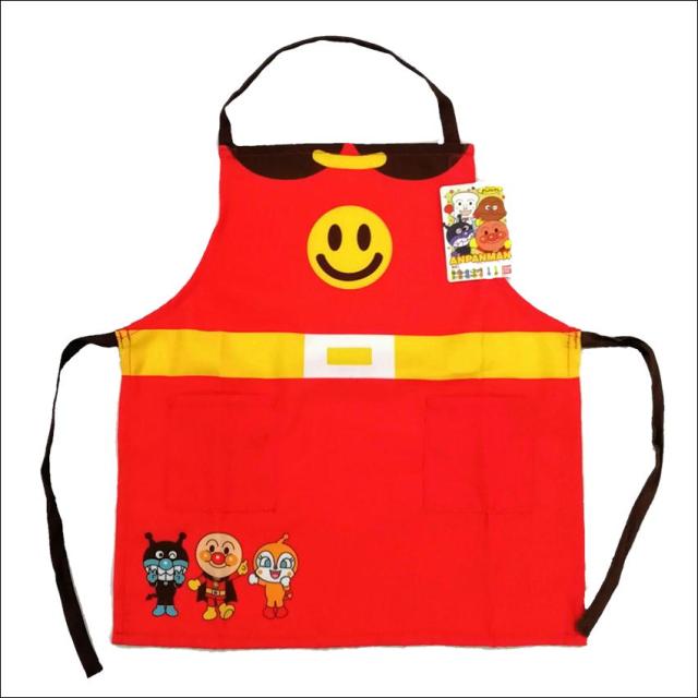 なりきりアンパンマン キャラクター 子供用 エプロン 110cm キッズ 幼稚園 保育園 餅つき 料理 こども 日本製 292