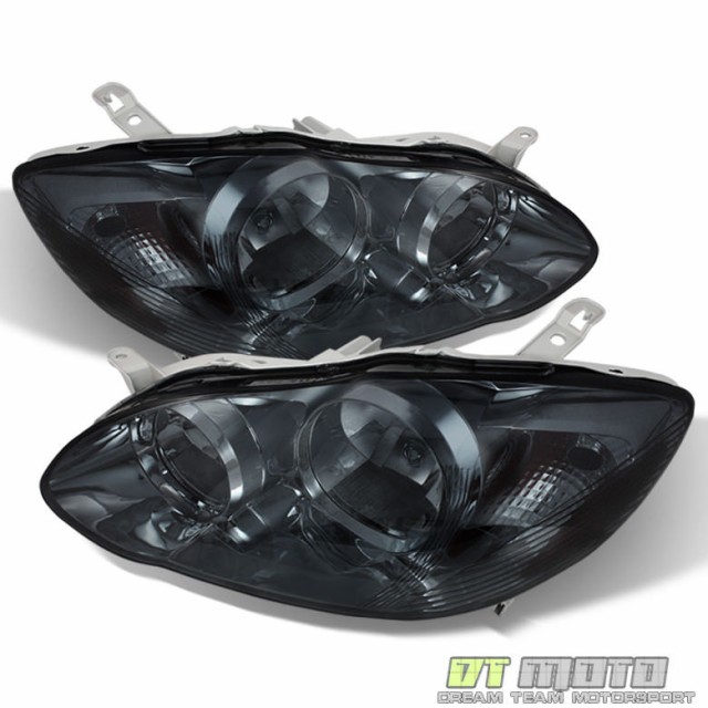超大特価 ヘッドライト トヨタカローラ交換ヘッドライトペア03-08 Smoke Headlamps For 2003-2008 Toyot, サイクルヨシダ 5feaf1f8