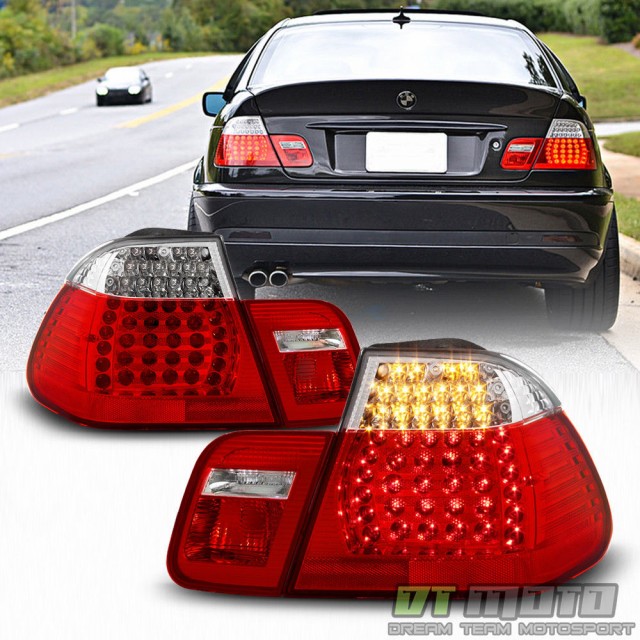 格安販売の テールライト 2002-2005 BMW E46 320i 325i 330i 3シリーズセダンレッドクリアLEDテールライト02, 安曇川町 3be6d2dc