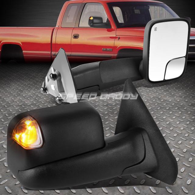【国内配送】 USミラー FOR 02-09 DODGE RAM POWER + HEATED + L WBR ED SMOKED LIGHT, RAMBUTAN b0ae8768