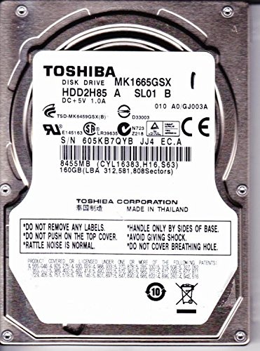 mk1665gsx、a0?/ gj003?a、hdd2h85?A sl01?B、Toshiba 160?GB SATA 2.5ハー(中古品)の ...