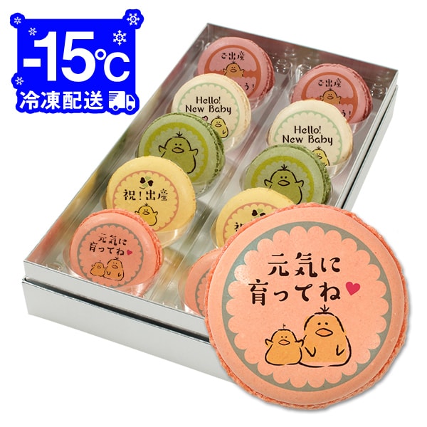 送料無料 出産祝い ひよこメッセージマカロン 10個セット お祝い プチギフト の通販はau Wowma ワウマ スイーツ工房focetta 商品ロットナンバー