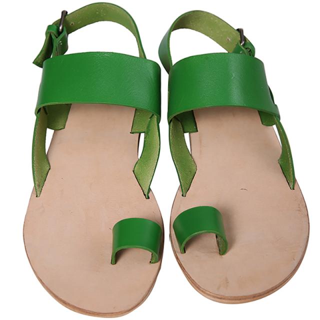 輝く高品質な サンダル 代 夏 レジャー レザー ソリッドカラー アンクルストラップ フラットヒール ワンピースバックル お洒落 公式 Farmerscentre Com Ng