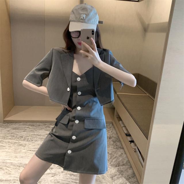 再入荷1番人気 韓国 ファッション レディース セットアップ チェック スカート ワンピース ジャケット グレー 2点セット 上下セット 大きいサイズ ミニ 激安 即納 Www Iacymperu Org