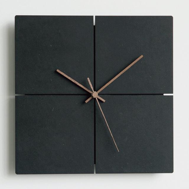 Urban Style Wall Clock アーバンスタイル 壁掛け時計 デザイナーズ モダン 都会的 シンプル 木製 コンクリート 黒 ブラック 静音 音がし Adhuganda Com