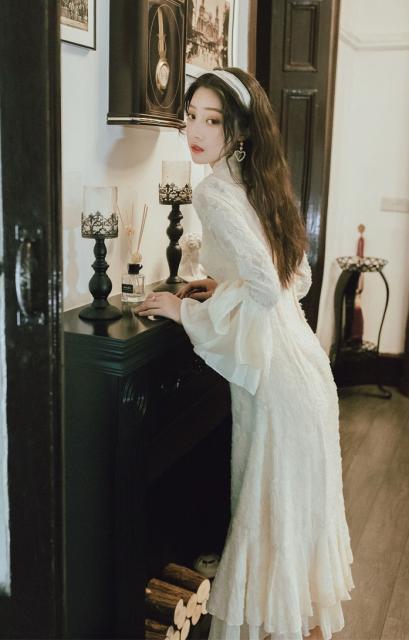 ワンピースロング レースワンピース 白長袖 総レース レースワンピ レトロ ドレス スタンドカラー ハイウエスト お呼ばれ ガーリー Op008の通販はau Pay マーケット ゆるふわショップ ふるれ Au Pay マーケット店 商品ロットナンバー