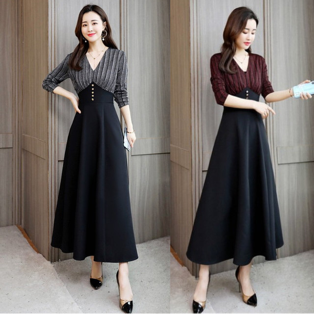 ロングドレス 結婚式 お呼ばれ ドレス パーティードレス マキシ丈 ワンピース ストライプ 長袖 大きいサイズの通販はau Pay マーケット Happy Dress Wowma店 商品ロットナンバー