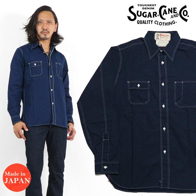 代引き手数料無料 シュガーケーン Sugar Cane 長袖シャツ ワークシャツ 4 5oz ポルカ ドット フィクションロマンス Fiction Romance Sc 21春夏新色 Centrodeladultomayor Com Uy