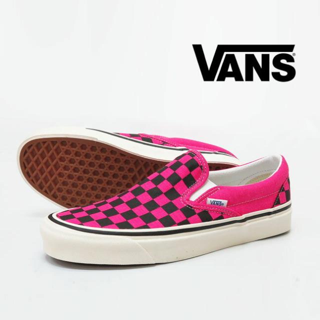 爆売り Vans バンズ Classic Slip On 98dx Anaheim スリッポン ピンク ネオン チェック スニーカー シューズ ヴァンズ Vn 0a3jexv9n 新商品 Farmerscentre Com Ng