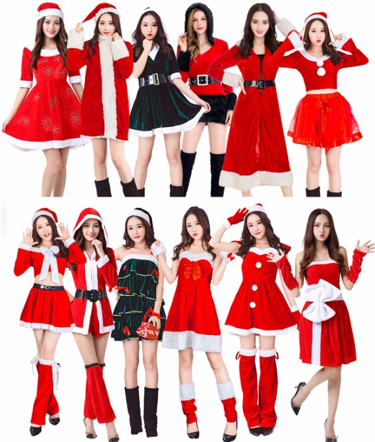 正規品販売 クリスマス衣装 ワンピース サンタ コスプレ 衣装 コスチューム 仮装 15タイプ サンタクロース cosplay パーティー 世界の サンタ衣装