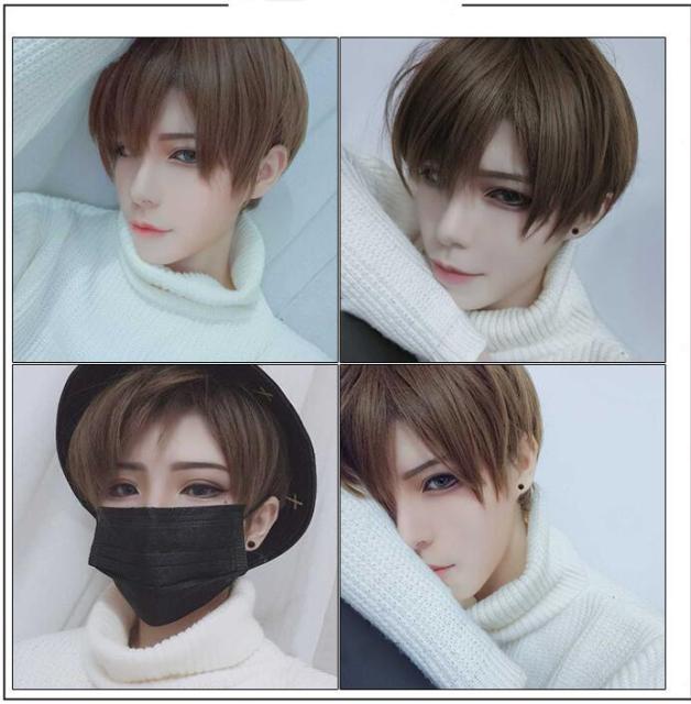 Yq メンズ ウィッグ ショート フルウィッグ ミディアム 黒 かつら エクステ 男装 学生 面接 仕事 紳士 変装 コスプレの通販はau Pay マーケット みなしごshop 商品ロットナンバー