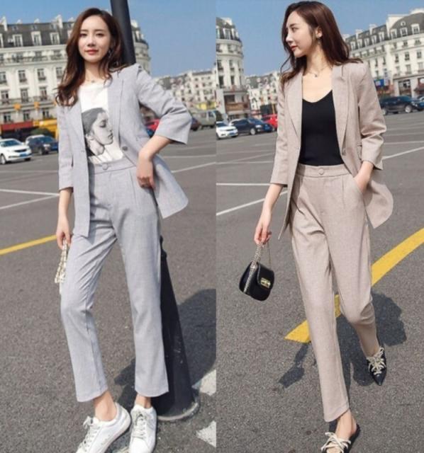 エレガントジャケット セットアップ レディース おしゃれ 人気のファッション画像