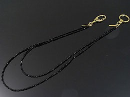 在庫あ特価 KENBLOOD/ケンブラッド ユニの通販はau PAY マーケット - Relaaax|商品ロットナンバー:428512535 3mmラウンドカットオニキス・タブルウォレットチェーン ブラック×ゴールド 【メンズ レディース 高評価人気
