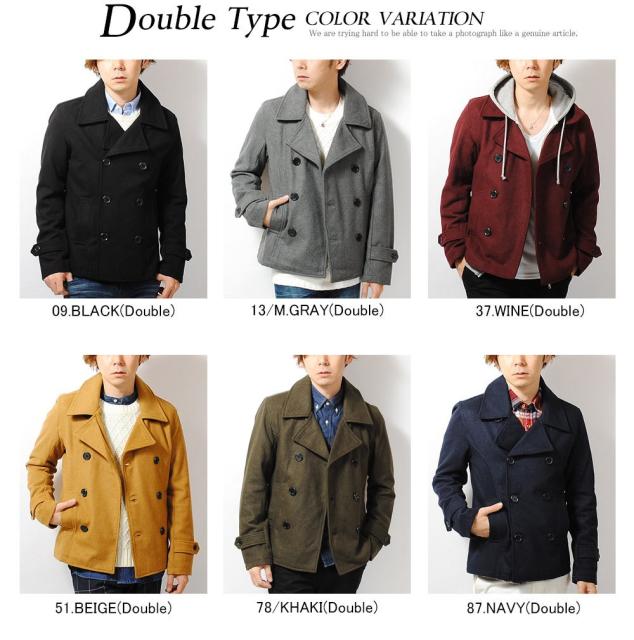 ピーコート Pコート メンズ コート ジャケット ウール ブルゾン ダブル