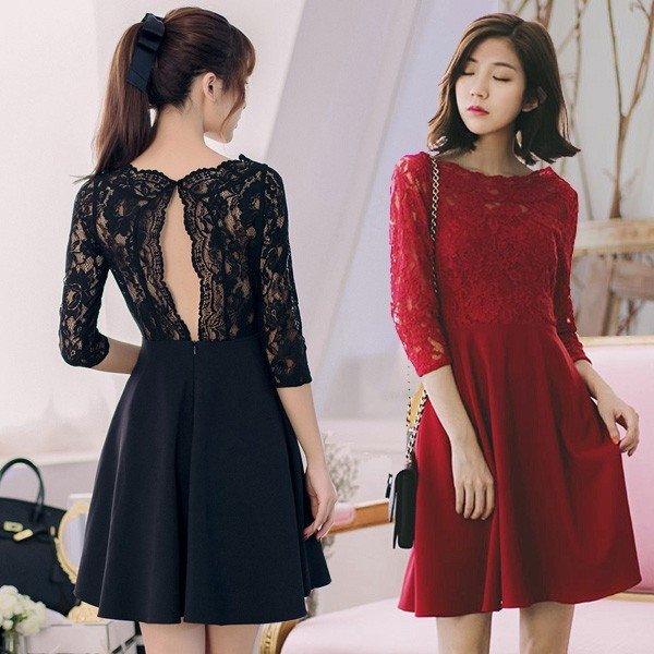 レースワンピース パーティードレス 結婚式 ドレス ワンピース 激安 大きいサイズ 二次会 パーティー フォーマル ロング ミニ 大人 膝の通販はau Wowma ワウマ Ashley セール開催中 商品ロットナンバー