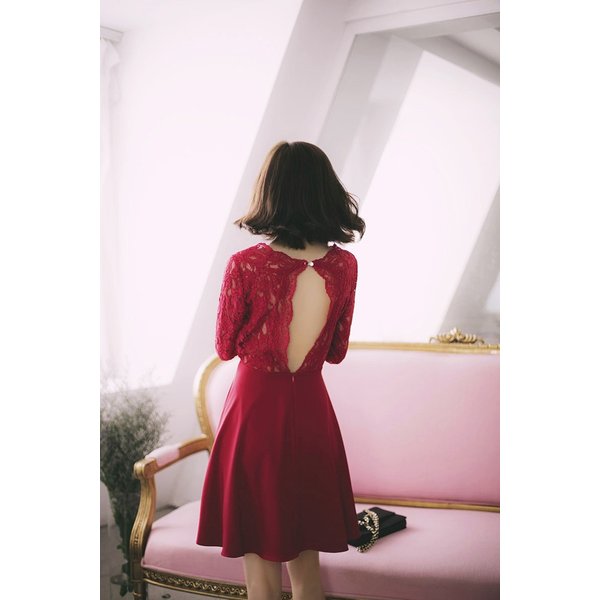 レースワンピース パーティードレス 結婚式 ドレス ワンピース 激安 大きいサイズ 二次会 パーティー フォーマル ロング ミニ 大人 膝の通販はau Wowma ワウマ Ashley セール開催中 商品ロットナンバー