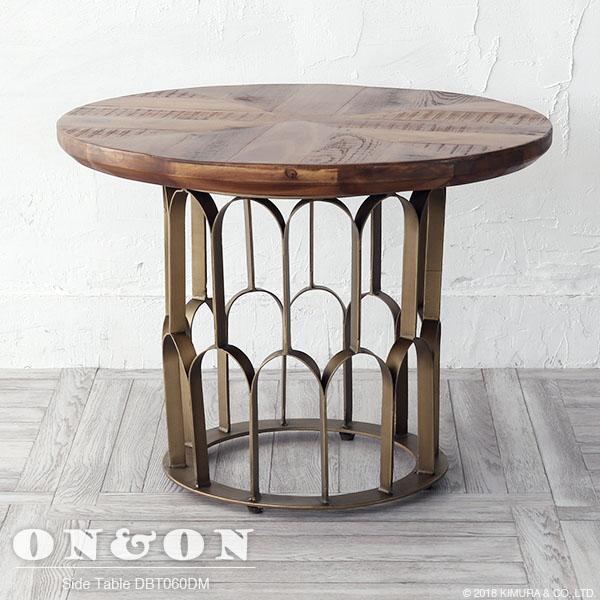 卸し売り購入 花台 丸型 丸い 真鍮 木製 おしゃれ サイドテーブル Dvt060dm 北欧 On On ナチュラル ヴィンテージ調 クラシック アンティーク カフェ風 その他テーブル Tarquinhall Com