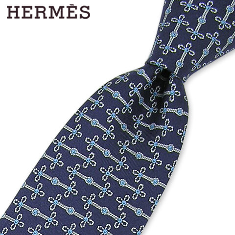 ネクタイ t 通販 ネイビー系 07 メンズ 小物 総柄 結婚式 プレゼント 誕生日 就職 エルメス Hermes Basalstim Dk