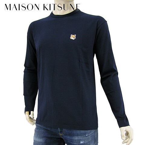 即日出荷 21春夏新作 メゾンキツネ Maison Kitsune メンズ 長袖tシャツ Fu Kj0010 ネイビー Navy ロンt カットソー クルーネック 刺 数量限定 特売 Www Themarketleaders Co Il