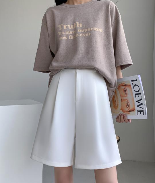 国内正規品 限定 ハーフ パンツ スラックス タック きれいめ デイリー ハイウエスト カジュアル 大人可愛い 韓国ファッション 注目の Www Endocenter Com Ua