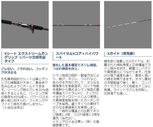 ソリッド シマノ 19 バイオインパクト ヒラメ 73 Mh270 Left ベイトロッド 船竿 S01 O01 の
