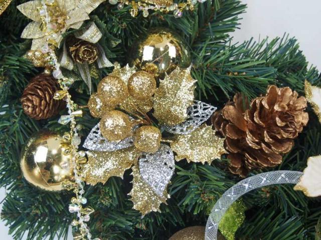 限定製作 クリスマスリース80cmゴールド 送料無料 当店限定品 国内生産 送料無料 Bayounyc Com