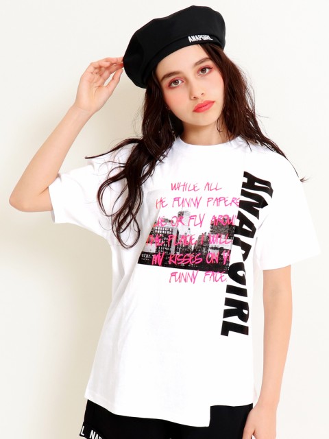 1000円均一 リメイク風tシャツ Anap Girl アナップガール リメイク Tシャツ プリントtシャツ ロゴt ティーシャツ ティシャツ 半袖 アの通販はau Pay マーケット Anap Au Pay マーケット店 商品ロットナンバー