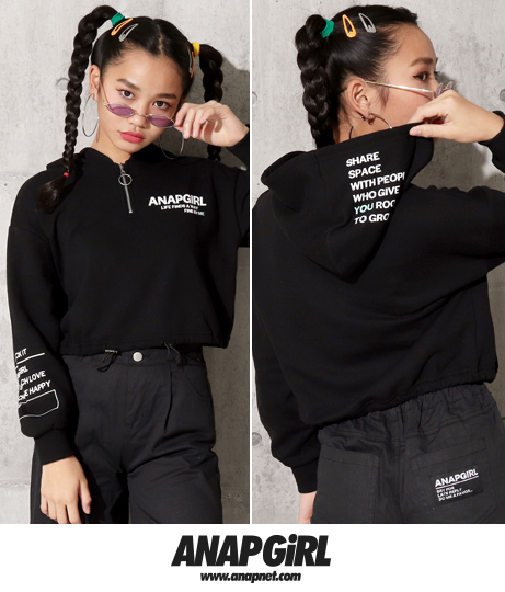 50 Off ジップ付ショート丈フーディー アナップガール Anap Girl ガール トップス キッズ女の子 ティーン 桃 茶 黒 ピンク ブラウンの通販はau Wowma ワウマ Anap Au Wowma 店 商品ロットナンバー