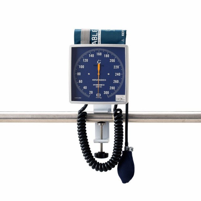大型アネロイド血圧計（クランプ型） NO．541（ブルー）Wカフ 1台 ケンツメディコ 24-3264-01