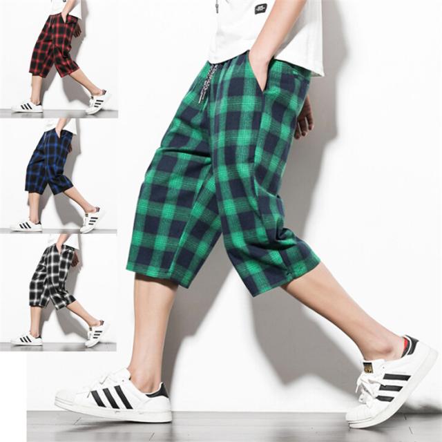 サルエルパンツ メンズ 袴パンツ 7分丈 夏 クロップドパンツポケット