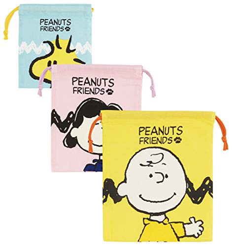 スケーター 巾着袋 スヌーピー Collection Peanuts Kb3s 3枚セット入