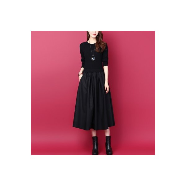 ロングワンピース レディース 40代 ワンピース きれいめ ドッキングワンピース ニット 長袖 フォーマル 結婚式 二次会 卒業式 入学式 母の通販はau Wowma ワウマ 株式会社久発商事 商品ロットナンバー