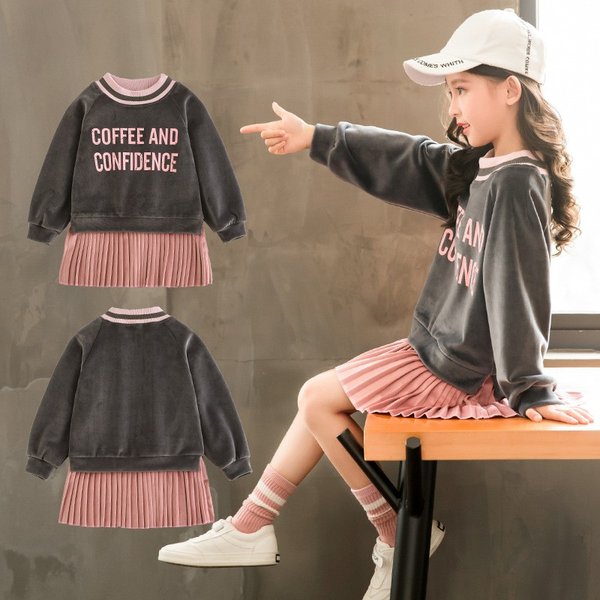 子供服 ワンピース キッズ 女の子 長袖プリーツスカートワンピース 秋冬 厚手 おしゃれ 韓国子供服 ジュニア カジュアル 可愛い 女児 小の通販はau Pay マーケット 株式会社久発商事 商品ロットナンバー