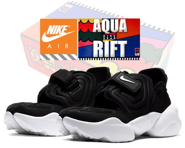 ファイナルバーゲン ナイキ ウィメンズ エア アクア リフト Nike Wmns Aqua Rift Black White White Bq4797 002 スニーカー レディース 厚底 足袋 取寄品 Design Tours Com