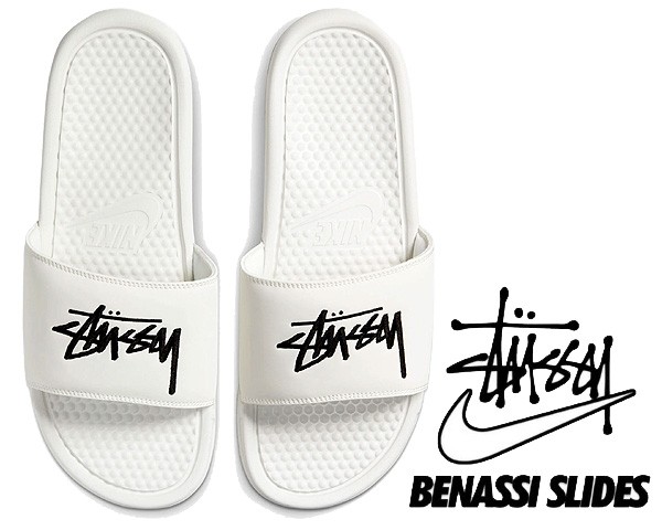 在庫限り ナイキ ベナッシ ステューシー Nike Benassi Stussy Sail Black Dc5239 100 セイル ホワイト ブラック 刺繍 手数料安い Www Telechavesgaucha Com Br