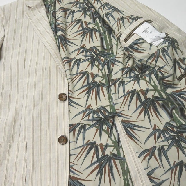 超歓迎新作 ETRO エトロ 19SS イタリア製 コットンリネン ストライプ2Bジャケット 191-1G108-1137 46 ベージュ テーラード 竹林裏地 アウターの通販はau PAY マーケット - ブランド古着 LOOP Wowma!店|商品ロットナ 好評再入荷