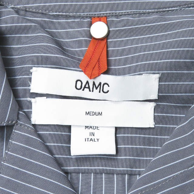 OAMC - OAMC オーエーエムシー 19SS スプレーオープンカラーストライプ