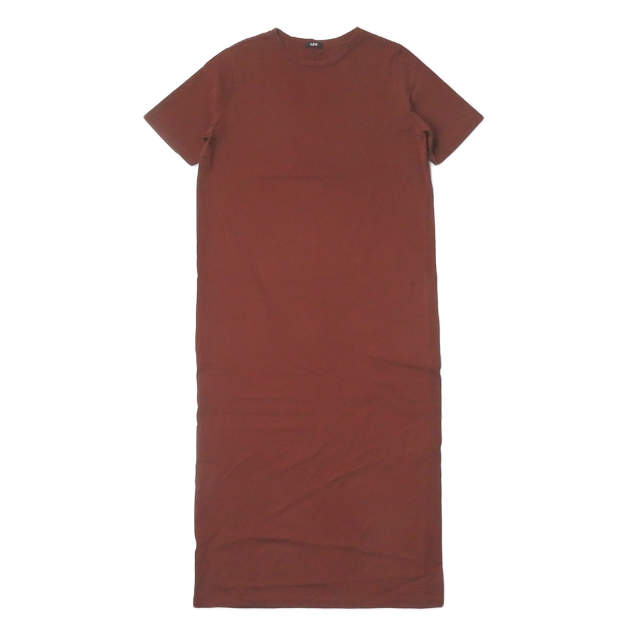 速達メール便送料無料 Yleve イレーヴ 18ss 日本製 Organic Cotton Bio One Piece オーガニックコットンワンピース 168 ブラウン 半袖 マキシ Tシャツ 超目玉アイテム Farmerscentre Com Ng