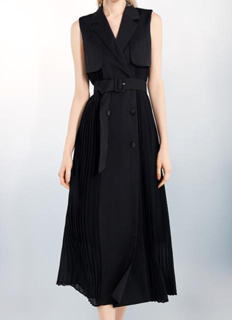 即日出荷 ワンピース バックプリーツ ワンピース 大きいサイズのレディースワンピース ロング丈 ノースリーブ 襟付き きれいめ エッセンシャルズ Aydrive Jwvocal Com