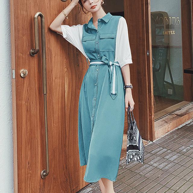 代引不可 大きいサイズのレディースシャツワンピース Aライン ロングワンピース 無地 半袖 マキシワンピース 襟付き ロング 春夏 スプリングフェア Diquinsa Com Mx