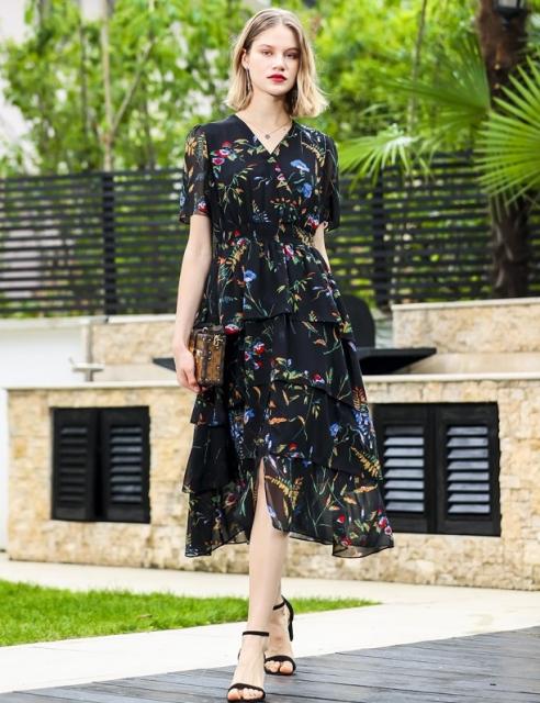 格安 カシュクール ワンピ マキシワンピース 花柄 ロング ワンピース 大きいサイズ 半袖 ミモレ丈 ｖネック 春夏 ゆったり エレガント きれい 最新情報 Centrodeladultomayor Com Uy