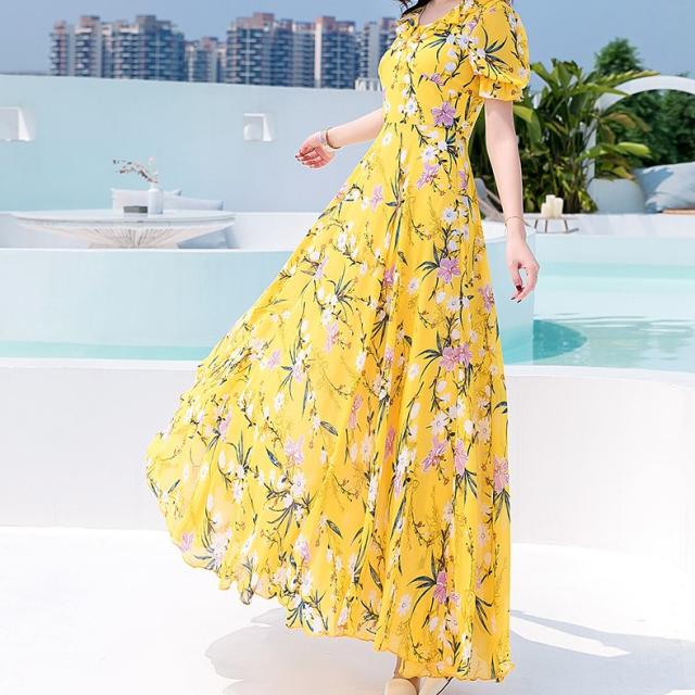 さらに値下げ カシュクールワンピースロング 半袖 マキシワンピース 花柄のワンピース シフォン 大きいサイズ 襟付き フリル袖 切り替え ガーリー 激安ブランド Mawaredenergy Com