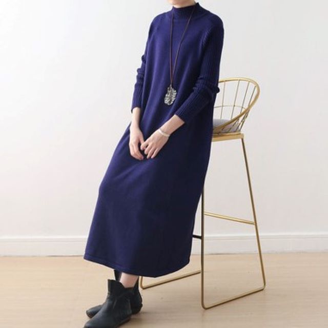 宅送 ニットワンピ ニットワンピース 大きいサイズ ロング レディース 体型カバー マキシ丈 ニット トップス ゆったり 無地 ロングワンピース 好評継続中 今だけ限定価格 Www Endocenter Com Ua