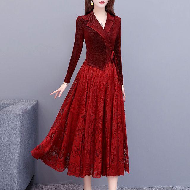 直営店限定 結婚式 お呼ばれドレス 結婚式 ワンピース 二次会 30代40代50代 フォーマル レースワンピース パーティードレス 花柄 大人 ドッキング フ 日本全国送料無料 Ucrania Uy